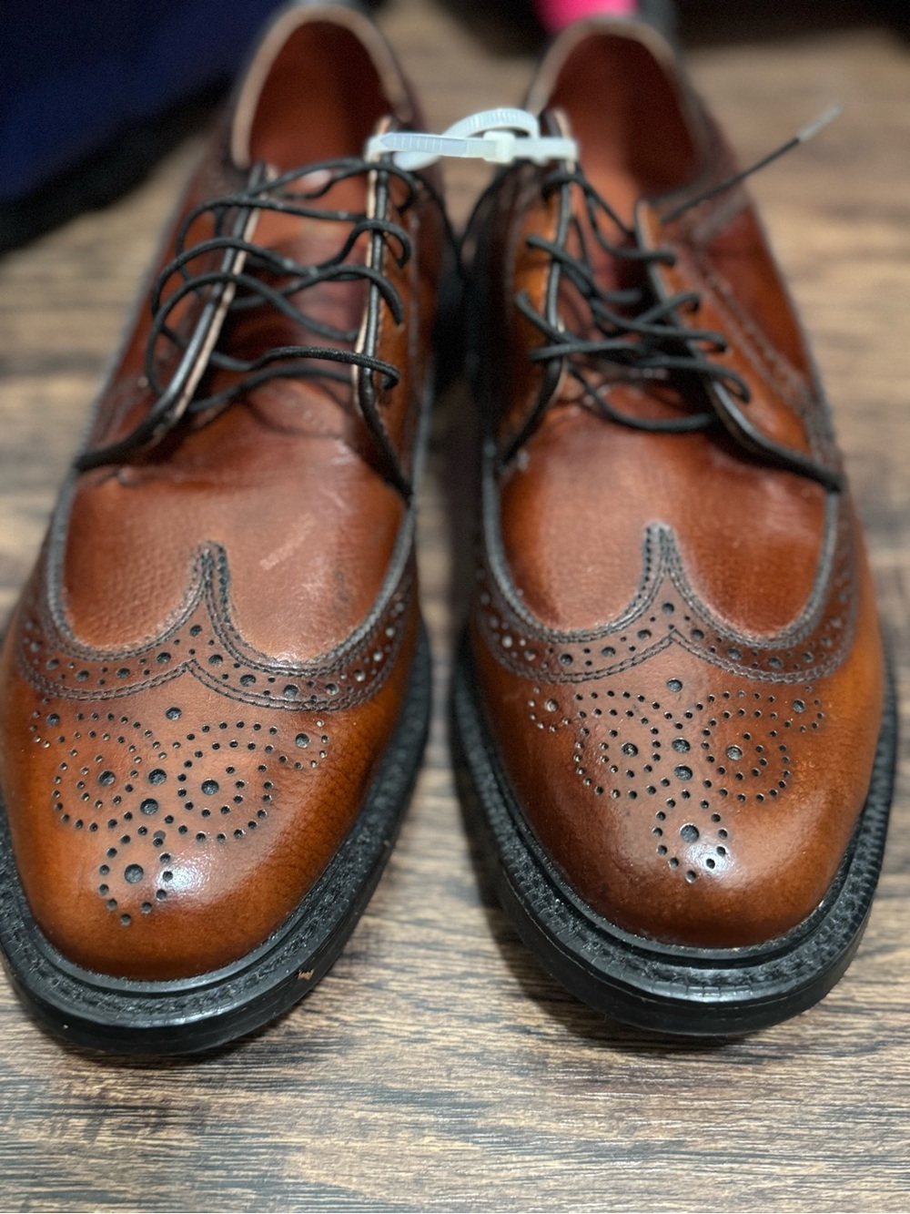 Dexter Longwing Oxfords Dress Shoes Mens Size 11 D Brown Leather Vintage Classic